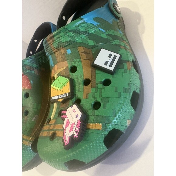 Crocs Minecraft Classic Clog Men\'s Slippers Green 2 M7 W9 main image 8
